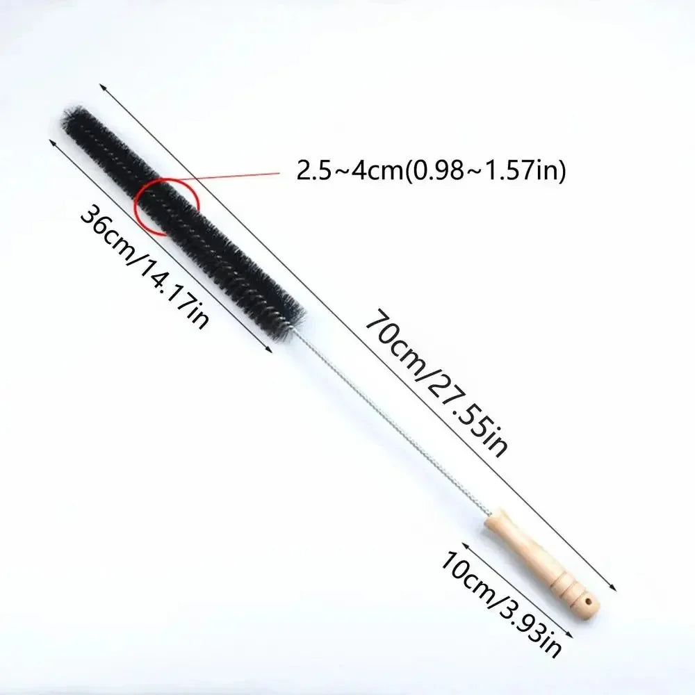 Dustello Cleaning Brush with Wooden Handle | Flexible & Extra Long | For Radiators, Pipes & Furniture Gaps | 70–75 cm