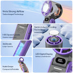 CoolityGo Handheld Fan with Ice-Cool Technology | 100 Speed Levels | 3600mAh Battery | Foldable & Ultraleight