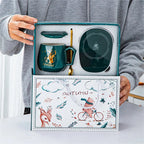Smart Ceramic Mug Heater Cup Coaster Warmer Thermostat Coffee Heating Electric Mug Set Milk Tea Heating Water Home Office Gift