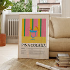 Piña Colada Cocktail Wall Art – Tropical & Stylish Decor