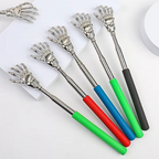 Stainless Steel Telescoping Back Scratcher and Massager for People and Pets
