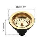 AquaGuard Stainless Steel Sink Strainer with Odor Filter – Pop-Up Stopper & Anti-Blocking Basket