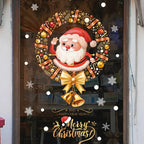 Glimoria | Christmas Window Stickers 2025 | Santa Claus & Christmas Tree | Removable Window Stickers for Glass & Walls | Festive Decor for Christmas & New Year