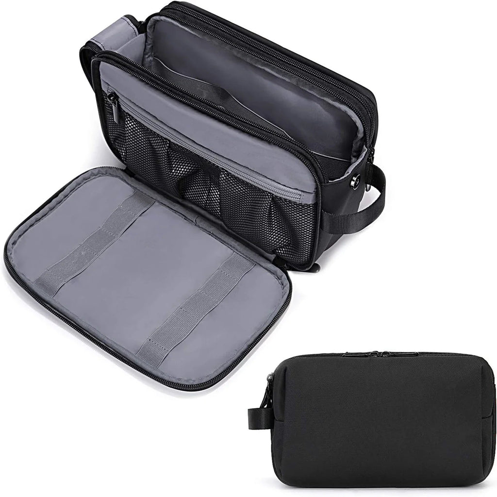 Gentrax Toiletry Bag Men | Water Repellent & Large | Tear Resistant Travel Organizer with Wet Compartment | Dopp Kit for Shaving & Care