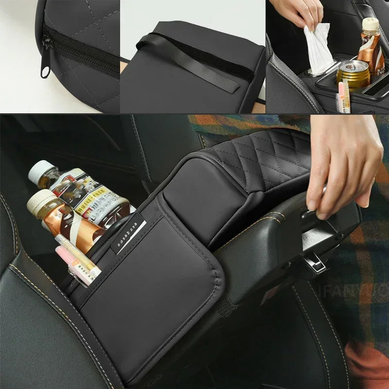 Console Craft Multi-Pocket Car Armrest Pad