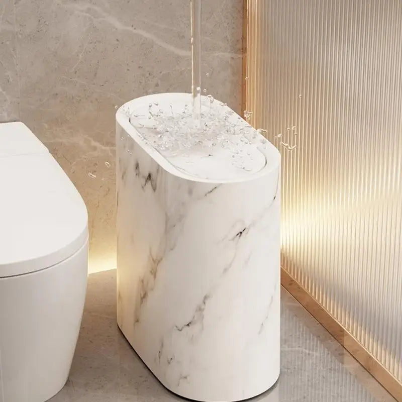EcoHide Compact Trash Can with Hidden Lid