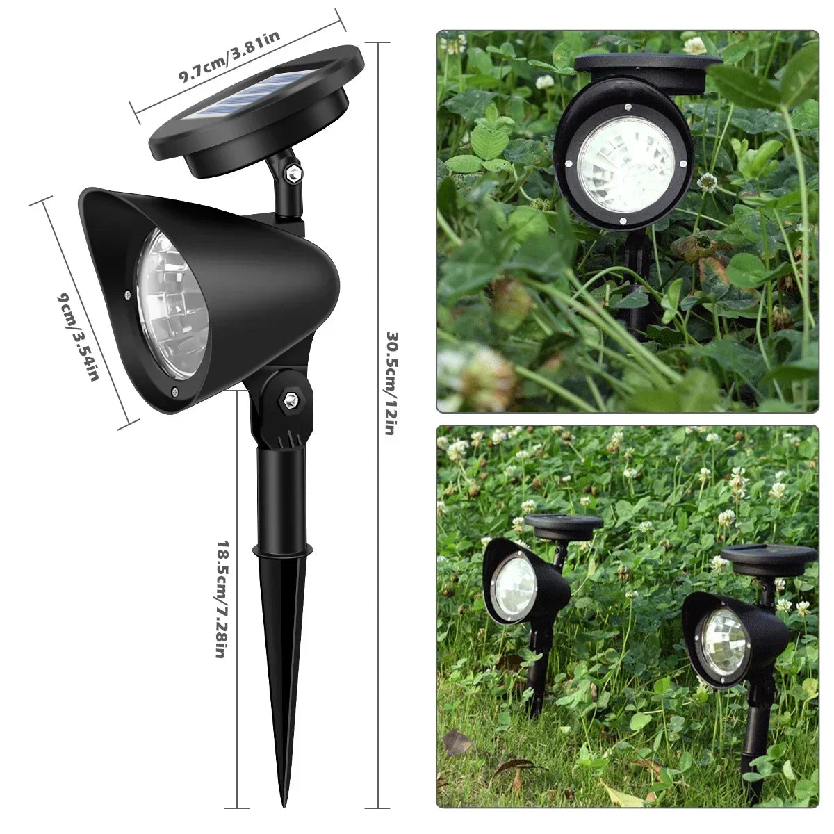 Solar-spotlight LumiFokus | LED garden spotlight | IP65 waterproof | For trees, paths & landscape lighting