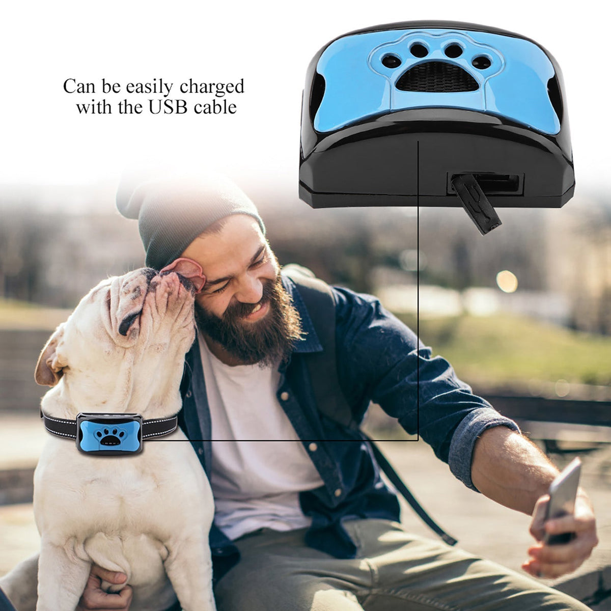 Painless Anti-Bark Collar – Vibrations & Ultrasound for Dogs