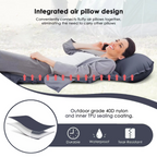 Ultra-Comfort Inflatable Camping Mattress with Integrated Pillow and Pump
