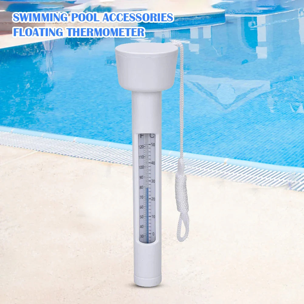 THERMAVIA Pool thermometer | Floating water thermometer 0–50 °C | For pool, hot tub, spa & thermal bath | Waterproof & easy to read