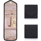 Jewelry bag Velmora Roll | Foldable & Space-saving | For Travel & Home | Velvet look in 3 colors