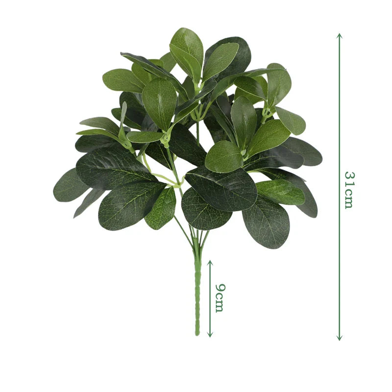 Artificial Plant EverLeaf 33 | 33 cm | With Stem & Leaves | Low-Maintenance Decor for Home & Office