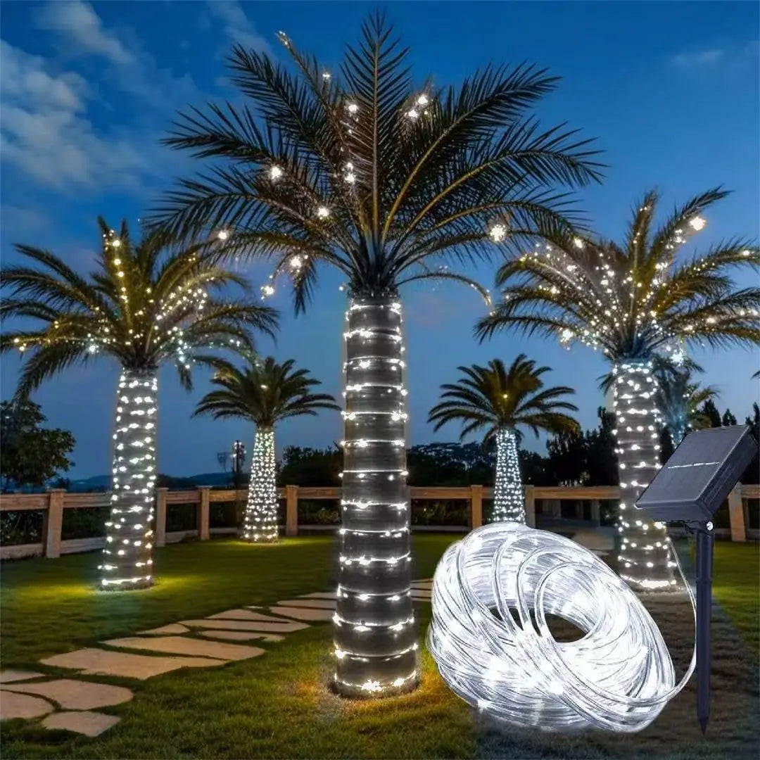 LumiSolar String Lights Outdoor | 7–32 m | Solar Powered & Waterproof | 8 Light Modes | Christmas, Garden & Party Lighting