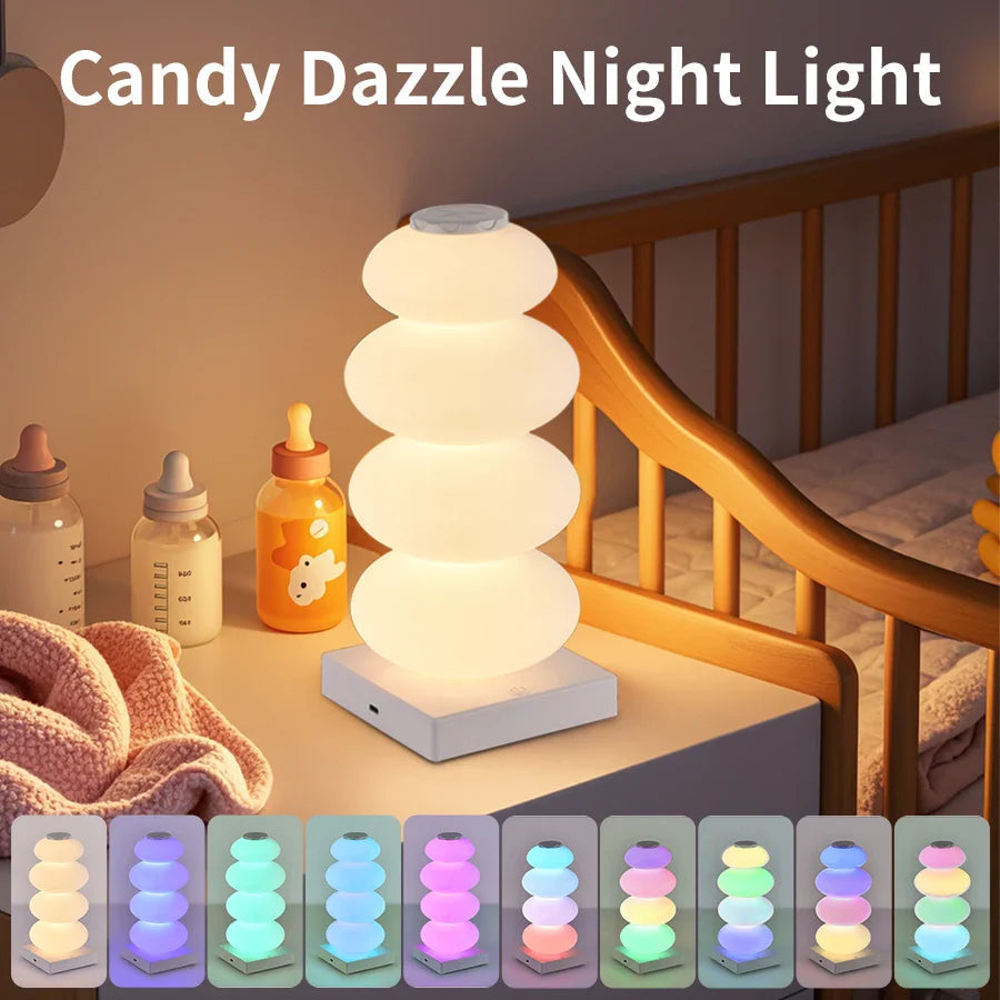 AuraGlow LED table lamp | 16 RGB colors & warm white | Touch dimming | USB operation | 3W