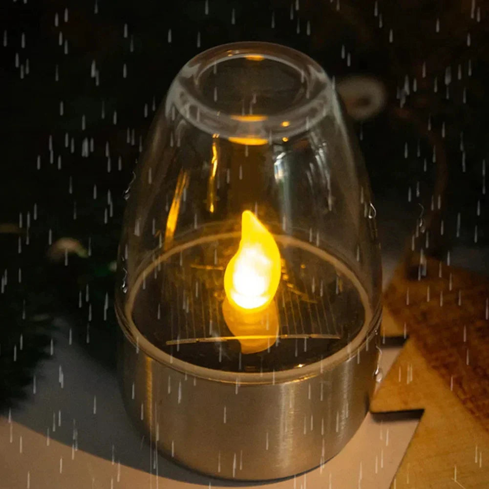 LumaGlow Solar Candles | Stainless Steel & Wireless | Warm White Light for Garden & Terrace