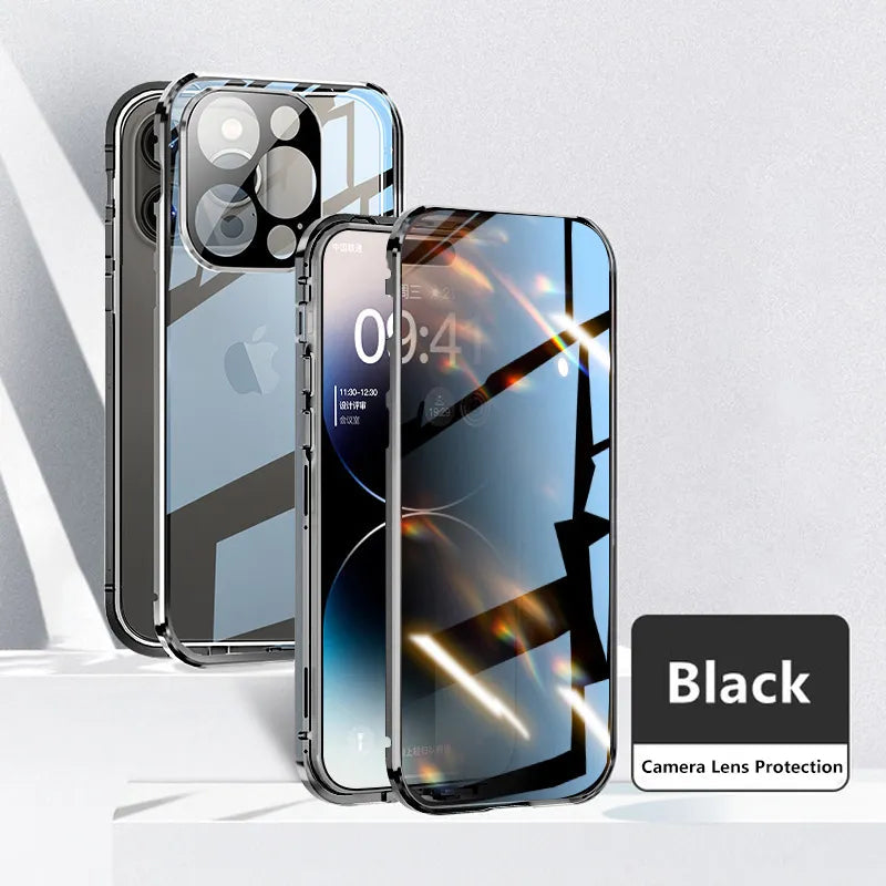 Double Sided Magnetic Glass Anti-Peep Mobile Case