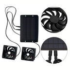 AirSol Duo Ventilation System | Solar-powered Dual Exhaust Fans | 10W | For Greenhouse, Livestock Barn & Outdoor Applications