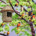 Rustic Natural Wicker Outdoor Birdhouse