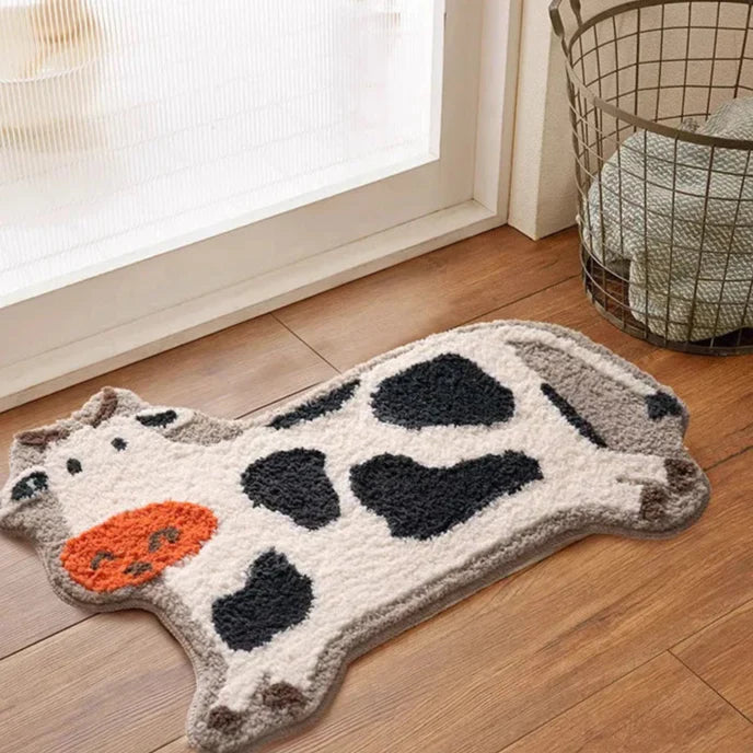Mini Cow Fluffy Bath Mat