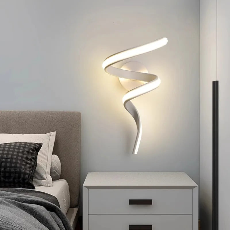 LED Wall Lamp NordLED Wall Light | Nordic Spiral Design | Modern & Energy Saving | For Bedroom, Corridor & Living Room Spiral Sconce Light For Stairs Bedroom Bedside Study Hallway Background Indoor Decor Wall Lighting Fixtures