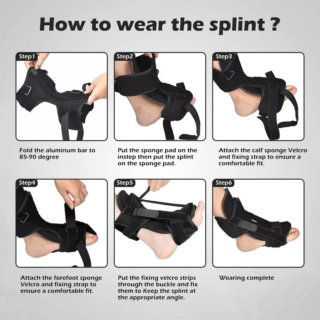 Adjustable Plantar Fasciitis and Achilles Tendonitis Night Splint