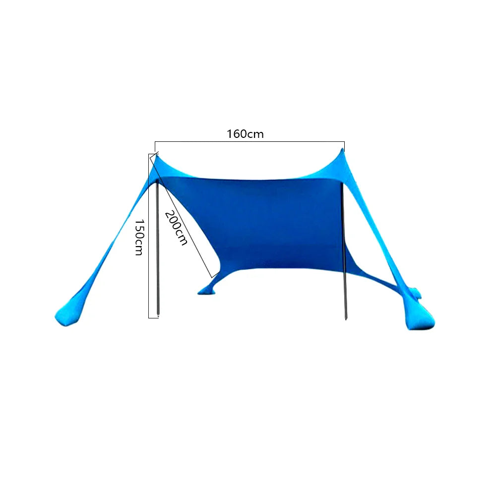 Solaviva Beach Tent with UV Protection UPF50+ | Windproof & Waterproof | For 3–4 People | 200×200×170 cm