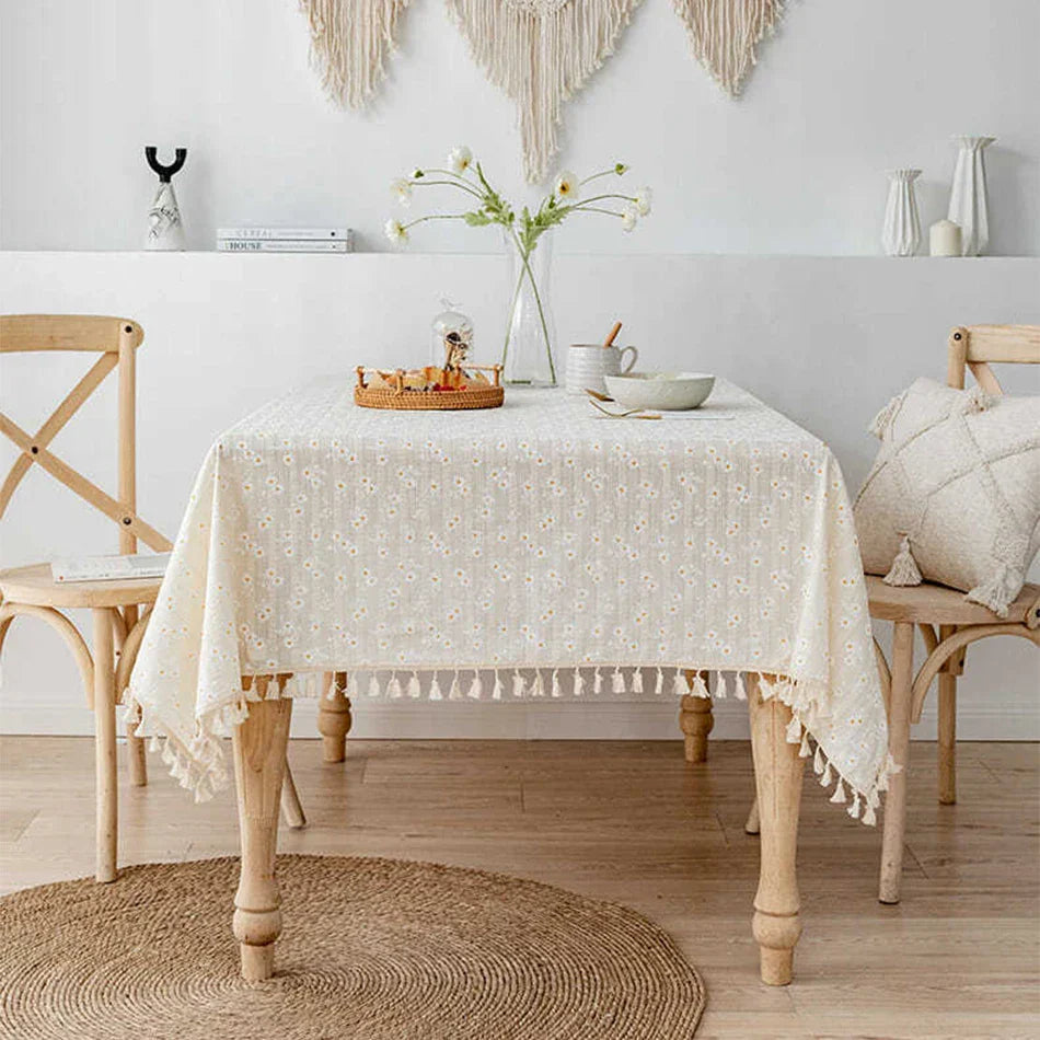 Floral tablecloth
