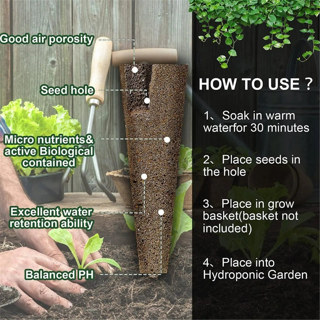 HydroLeaf Hydroponics Starter Set 120 pieces | With baskets, sponges & covers | For indoor gardening & cultivation