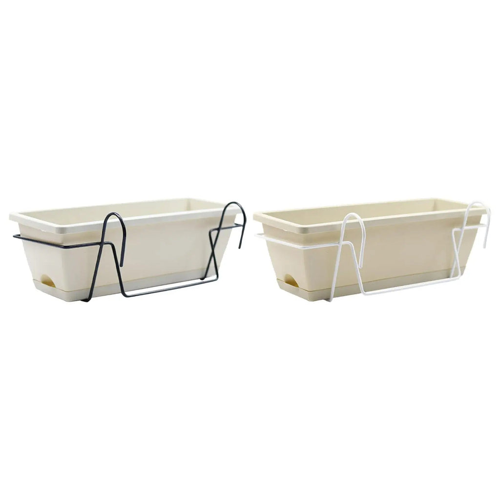 Plantivo Railing Planter Box | With Hooks & Drain Tray | 8L Capacity | Weatherproof