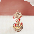 ROKR Parachute Tower Music Box | 3D Wooden Puzzle with Movement & Light | DIY Kit 184 Pieces | Magical Carnival for Kids & Adults