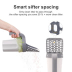 Hygienic cat scoop with odour-stop function
