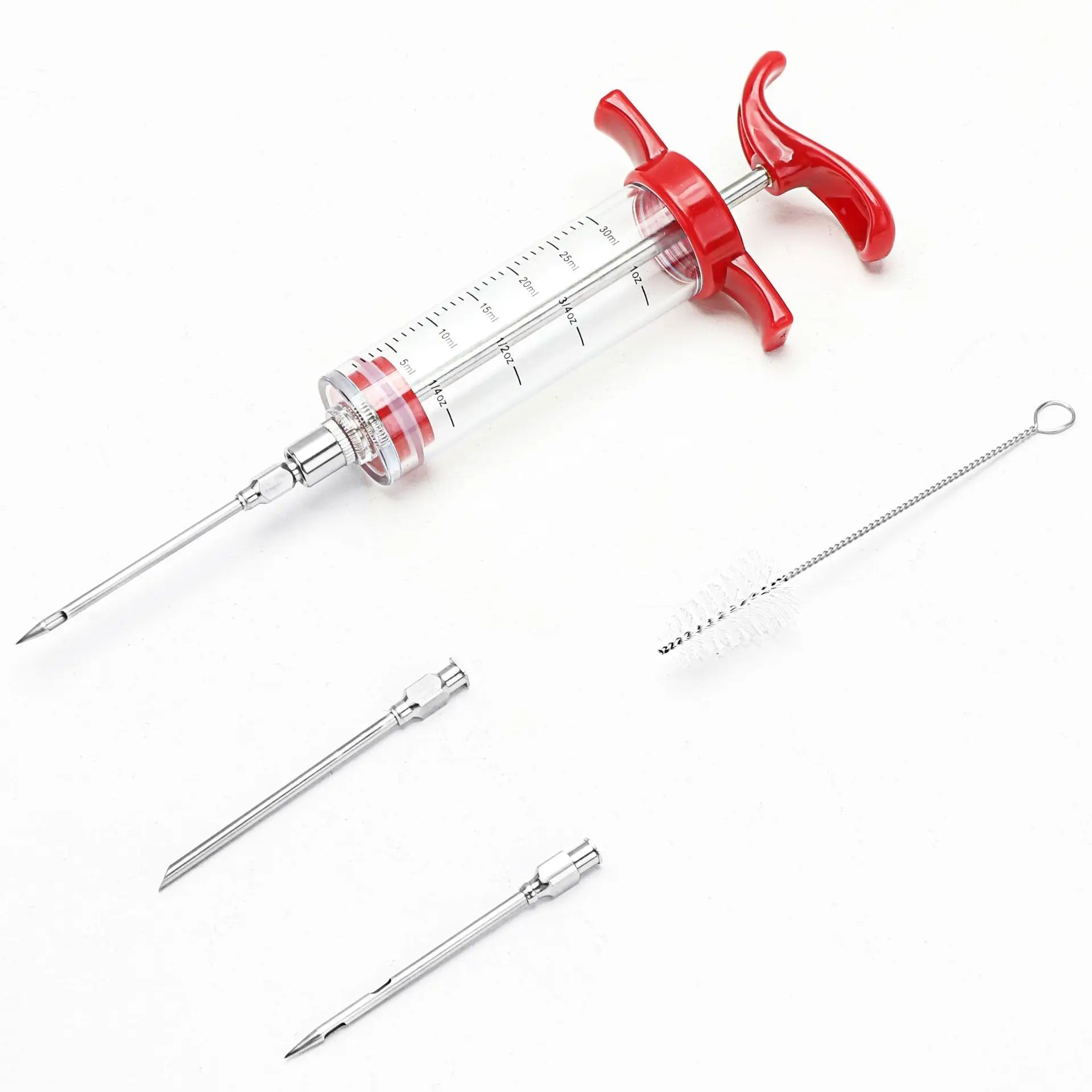 FLAVORYX Marinade Injector | Meat Injector for BBQ & Roasting | With Stainless Steel Needles for Liquid & Spice Marinades | 60 ml Volume