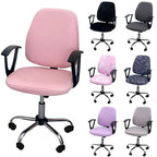 2-piece Split Office Rose Chair Covers