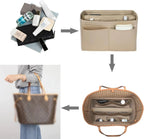 TaschenLuxe Organizer Inlay | Felt insert with zipper | 15 compartments & key strap | For handbags & shoppers