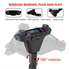 Bluetooth 5.0 Car FM Transmitter with Dual USB Charger and LED Display