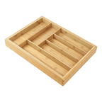 Bambusio cutlery tray made of bamboo | Expandable 32–52 cm | 6–8 compartments | Sustainable drawer insert for kitchen, bathroom & office