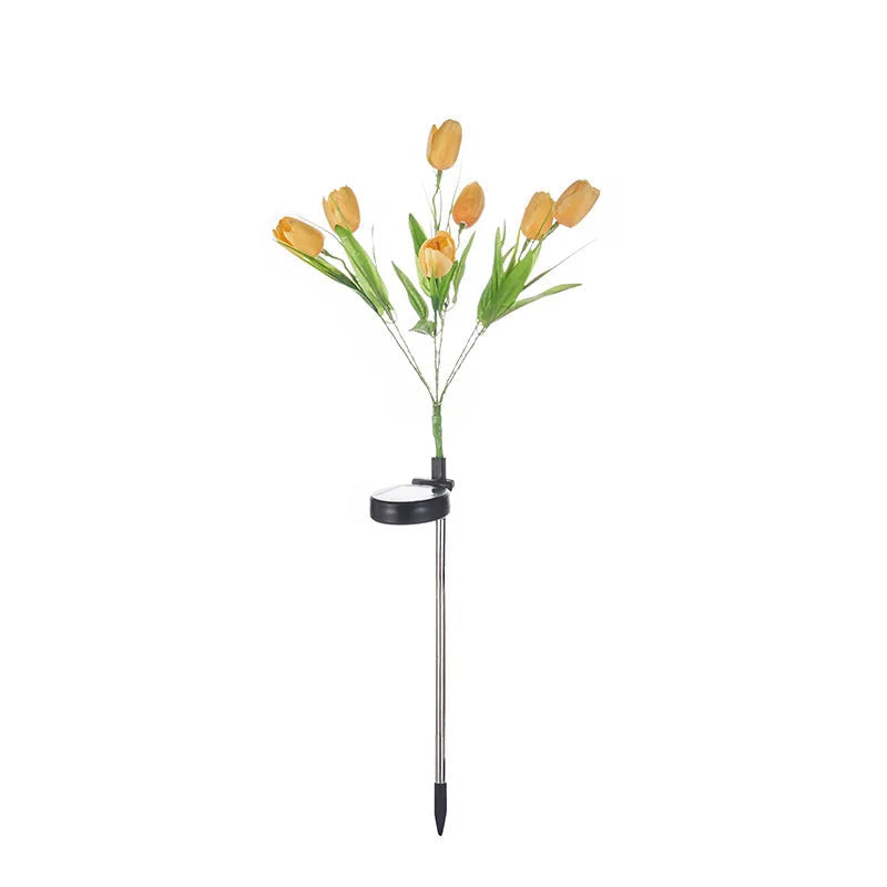 GlowPetal Solar tulip | Decorative light for garden & balcony | LED light & weatherproof | Tulip shape with solar panel