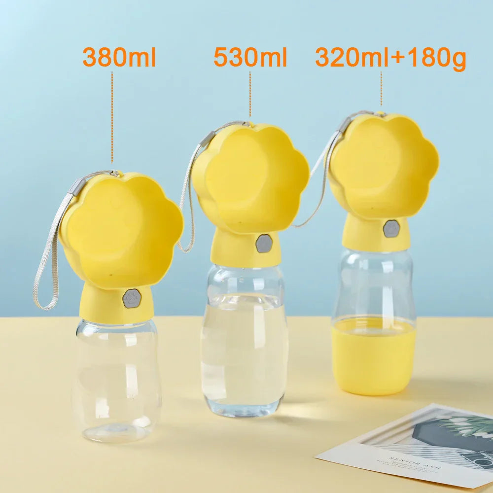 PetGo DuoBottle | 2-in-1 Dog Bottle & Food Storage | Leakproof & Portable | For On the Go, Hiking & Traveling
