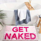 BlushNaked Tufted Design Rug – Pink "Get Naked" Bath & Living Rug