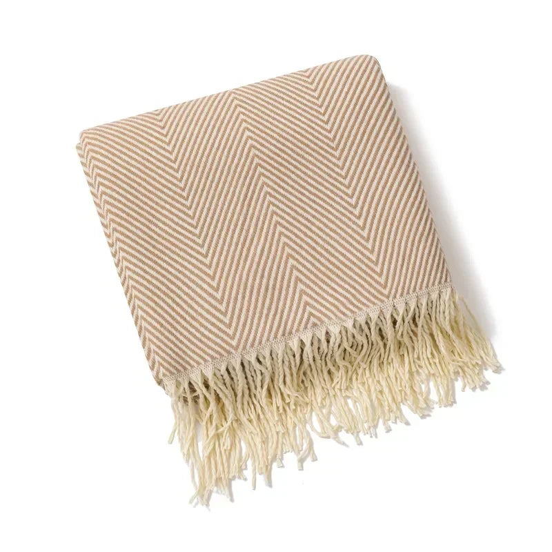 Nordic Stripe Throw Sofa Blanket
