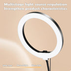 LumiFlex LED ring light with flexible arm & phone holder | 3 light colors & USB connection | Perfect for livestream, video & selfie