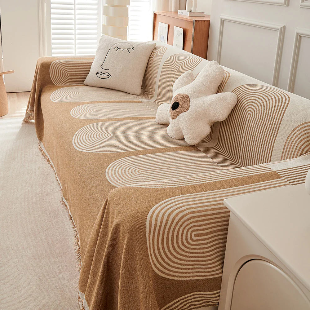 ScandiLoom Tassel Blanket | Four Seasons | Sofa & Scratch Protection | Blanket & Rug in One Description