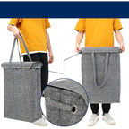 NarrowBin Laundry Basket | Narrow & 45L Volume | With Lid & Handles | For Bathroom & Hall