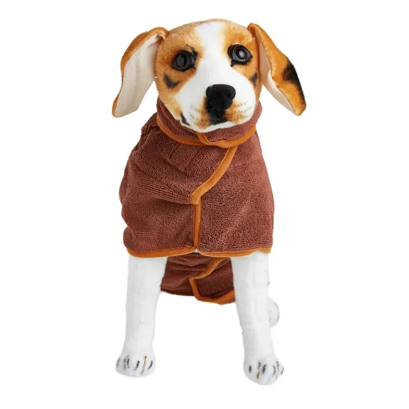 Pet bathrobe, highly absorbent and quick-drying