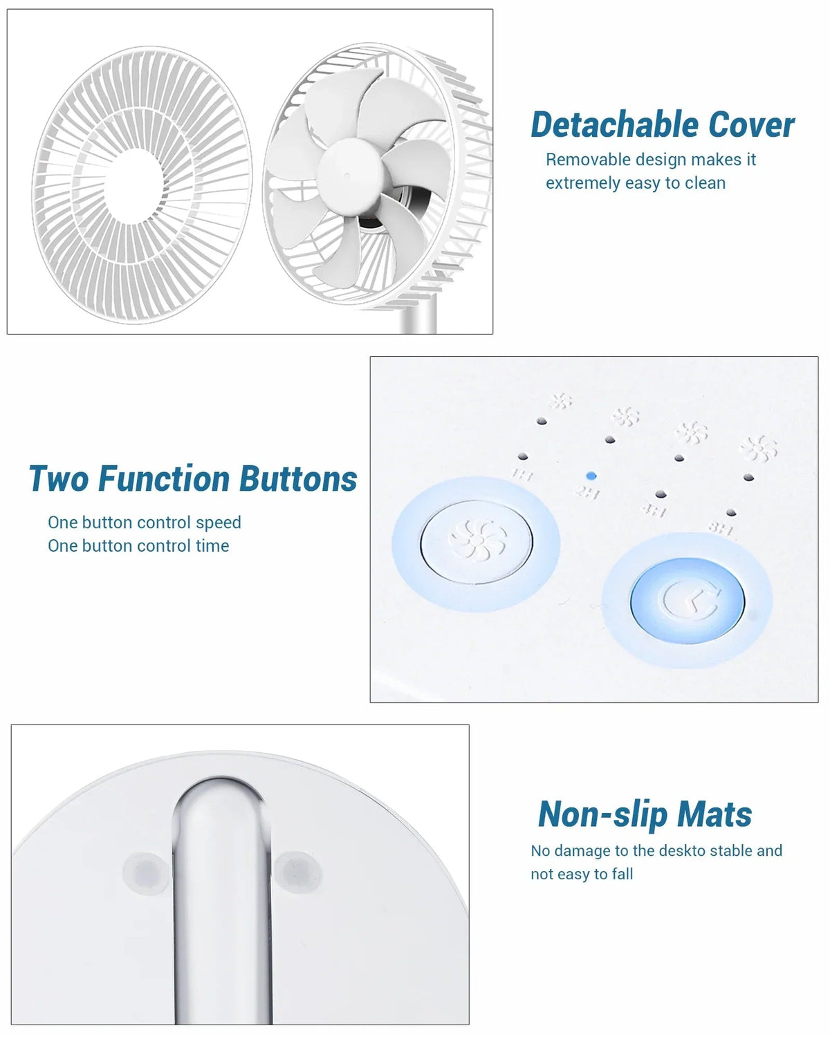 AirFlow Mini-Fan | Quiet & Compact | 4 Speed Levels