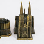 Cologne Cathedral Model Metal Antique Bronze Germany Cologne Cathedral Building Figurine World Famous Landmark Architecture Decoration