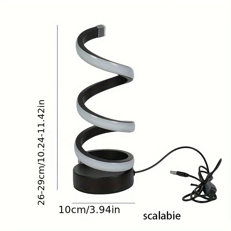 Modern Spiral LED Table Lamp
