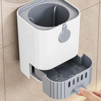 Wall-Mounted Flexi-Handle Toilet Brush with Modern Holder