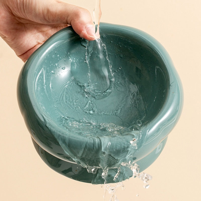 Luna Ceramic Elevated Cat Bowls
