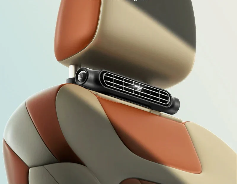 Zara Car Headrest Fan – USB Compact Ventilation System for Back Seat with 3 Speeds